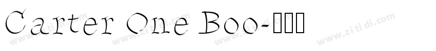 Carter One Boo字体转换